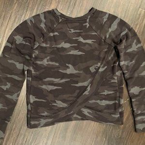 Athleta Girl Camo Crop Top Sweatshirt